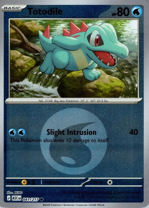 Ascended Heroes Totodile #041/217 Reverse Holo